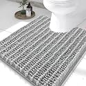 Smiry Bathroom Toilet Rugs U Shaped 24X20, Chenille Bath mats for Toilet