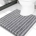 Smiry Bathroom Toilet Rugs U Shaped 20X20, Chenille Bath mats for Toilet