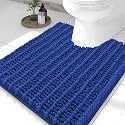 Smiry Bathroom Toilet Rugs U Shaped 24X20, Chenille Bath mats for Toilet