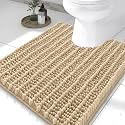 Smiry Bathroom Toilet Rugs U Shaped 24X20, Chenille Bath mats for Toilet