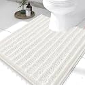 Smiry Bathroom Toilet Rugs U Shaped 24X20, Chenille Bath mats for Toilet