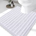 Smiry Bathroom Toilet Rugs U Shaped 24X20, Chenille Bath mats for Toilet