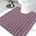 Smiry Bathroom Toilet Rugs U Shaped 24X20, Chenille Bath mats for Toilet