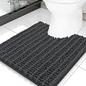 Smiry Bathroom Toilet Rugs U Shaped 20X20, Chenille Bath mats for Toilet