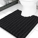 Smiry Bathroom Toilet Rugs U Shaped 20X20, Chenille Bath mats for Toilet