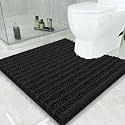 Smiry Bathroom Toilet Rugs U Shaped 24x24, Chenille Bath mats for Toilet