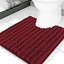 Smiry Bathroom Toilet Rugs U Shaped 20X20, Chenille Bath mats for Toilet