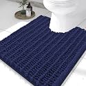 Smiry Bathroom Toilet Rugs U Shaped 24X20, Chenille Bath mats for Toilet