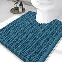 Smiry Bathroom Toilet Rugs U Shaped 24X20, Chenille Bath mats for Toilet