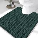Smiry Bathroom Toilet Rugs U Shaped 24X20, Chenille Bath mats for Toilet