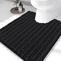Smiry Bathroom Toilet Rugs U Shaped 24X20, Chenille Bath mats for Toilet