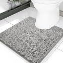 Smiry Toilet Rugs U-Shaped 20x20, Extra Soft Absorbent Contoured Bath Mat