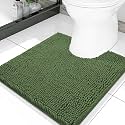 Smiry Toilet Rugs U-Shaped 20x20, Extra Soft Absorbent Contoured Bath Mat