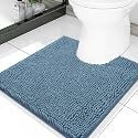 Smiry Toilet Rugs U-Shaped 20x20, Extra Soft Absorbent Contoured Bath Mat