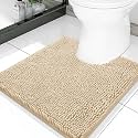 Smiry Toilet Rugs U-Shaped 20x20, Extra Soft Absorbent Contoured Bath Mat
