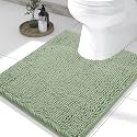 Smiry Toilet Rugs U-Shaped 24x20, Extra Soft Absorbent Contoured Bath Mat