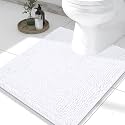 Smiry Toilet Rugs U-Shaped 24x20, Extra Soft Absorbent Contoured Bath Mat