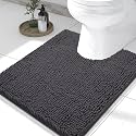 Smiry Toilet Rugs U-Shaped 24x20, Extra Soft Absorbent Contoured Bath Mat