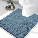 Smiry Toilet Rugs U-Shaped 24x20, Extra Soft Absorbent Contoured Bath Mat