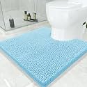 Smiry Toilet Rugs U-Shaped 24x24, Extra Soft Absorbent Contoured Bath Mat