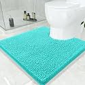 Smiry Toilet Rugs U-Shaped 24x24, Extra Soft Absorbent Contoured Bath Mat