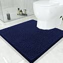 Smiry Toilet Rugs U-Shaped 24x24, Extra Soft Absorbent Contoured Bath Mat