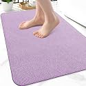 Smiry Ultra Thin Bath Mat 24X16, Non Slip Rubber Washable Bathroom Rugs