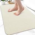 Smiry Ultra Thin Bath Mat 24X16, Non Slip Rubber Washable Bathroom Rugs