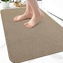 Smiry Ultra Thin Bath Mat 24X16, Non Slip Rubber Washable Bathroom Rugs