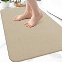 Smiry Ultra Thin Bath Mat 24X16, Non Slip Rubber Washable Bathroom Rugs