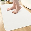 Smiry Ultra Thin Bath Mat 24X16, Non Slip Rubber Washable Bathroom Rugs