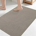 Smiry Ultra Thin Bath Mat 27x17, Non Slip Rubber Washable Bathroom Rugs