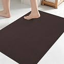 Smiry Ultra Thin Bath Mat 27x17, Non Slip Rubber Washable Bathroom Rugs