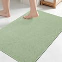 Smiry Ultra Thin Bath Mat 27x17, Non Slip Rubber Washable Bathroom Rugs