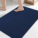Smiry Ultra Thin Bath Mat 27x17, Non Slip Rubber Washable Bathroom Rugs