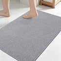 Smiry Ultra Thin Bath Mat 27x17, Non Slip Rubber Washable Bathroom Rugs