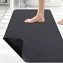 Smiry Ultra Thin Bath Mat 30x20, Non Slip Rubber Washable Bathroom Rugs