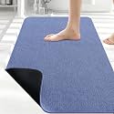 Smiry Ultra Thin Bath Mat 30x20, Non Slip Rubber Washable Bathroom Rugs