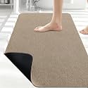 Smiry Ultra Thin Bath Mat 30x20, Non Slip Rubber Washable Bathroom Rugs