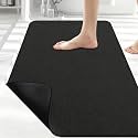 Smiry Ultra Thin Bath Mat 30x20, Non Slip Rubber Washable Bathroom Rugs