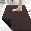 Smiry Ultra Thin Bath Mat 30x20, Non Slip Rubber Washable Bathroom Rugs
