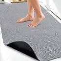 Smiry Ultra Thin Bath Mat 30X20, Non Slip Rubber Washable Bathroom Rugs