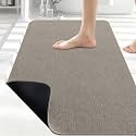Smiry Ultra Thin Bath Mat 30x20, Non Slip Rubber Washable Bathroom Rugs