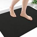 Smiry Ultra Thin Bath Mat 34x21, Non Slip Rubber Washable Bathroom Rugs