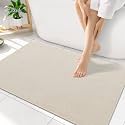 Smiry Ultra Thin Bath Mat 35x17, Non Slip Rubber Washable Bathroom Rugs