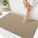 Smiry Ultra Thin Bath Mat 35x17, Non Slip Rubber Washable Bathroom Rugs