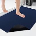 Smiry Ultra Thin Bath Mat 36x24, Non Slip Rubber Washable Bathroom Rugs