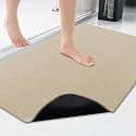 Smiry Ultra Thin Bath Mat 36x24, Non Slip Rubber Washable Bathroom Rugs