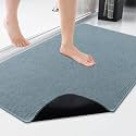 Smiry Ultra Thin Bath Mat 36x24, Non Slip Rubber Washable Bathroom Rugs