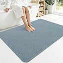 Smiry Ultra Thin Bath Mat 40x32, Non Slip Rubber Washable Bathroom Rugs